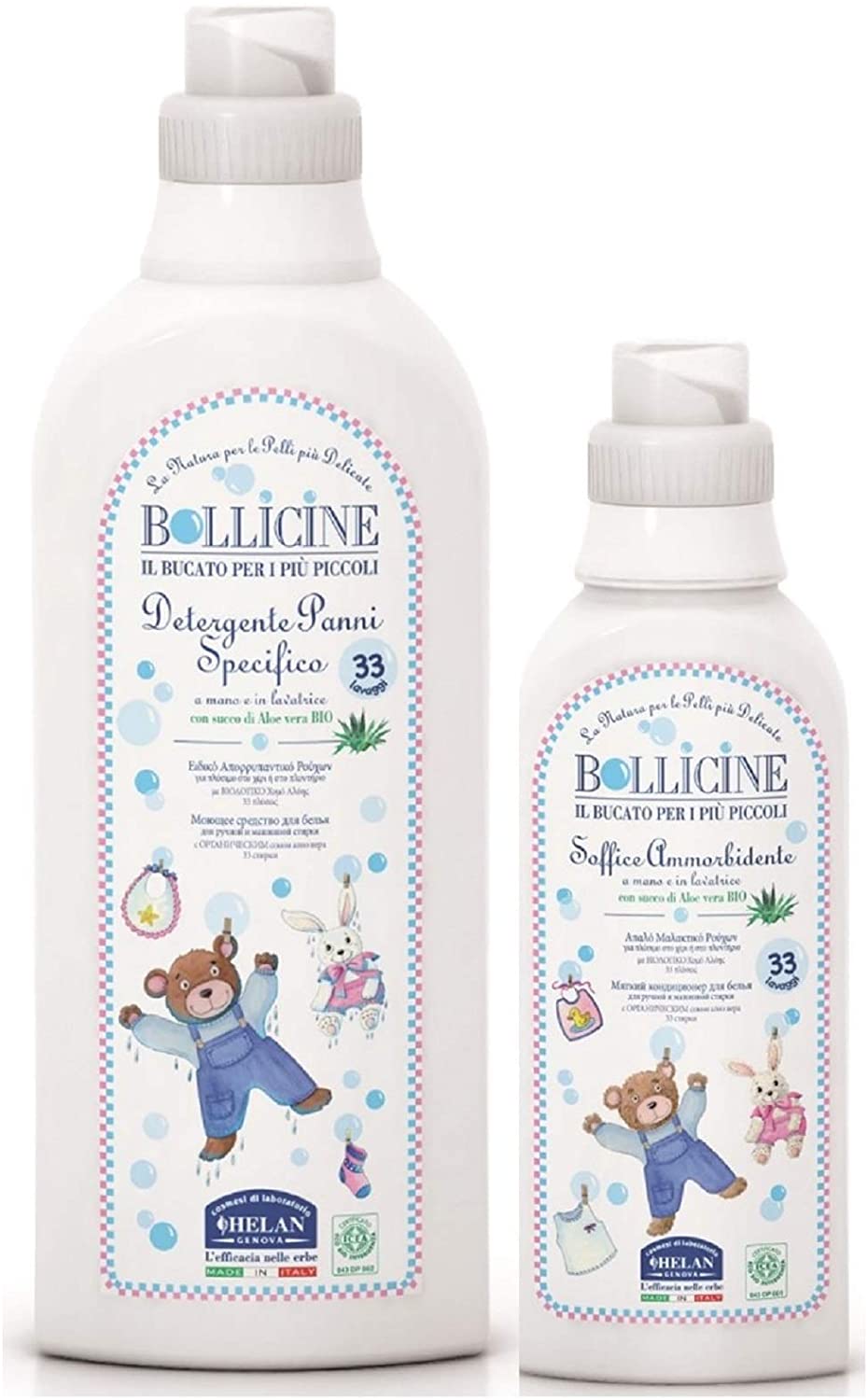 Bollicine Eco Organic Baby Clothes Laundry Liquid Detergent
