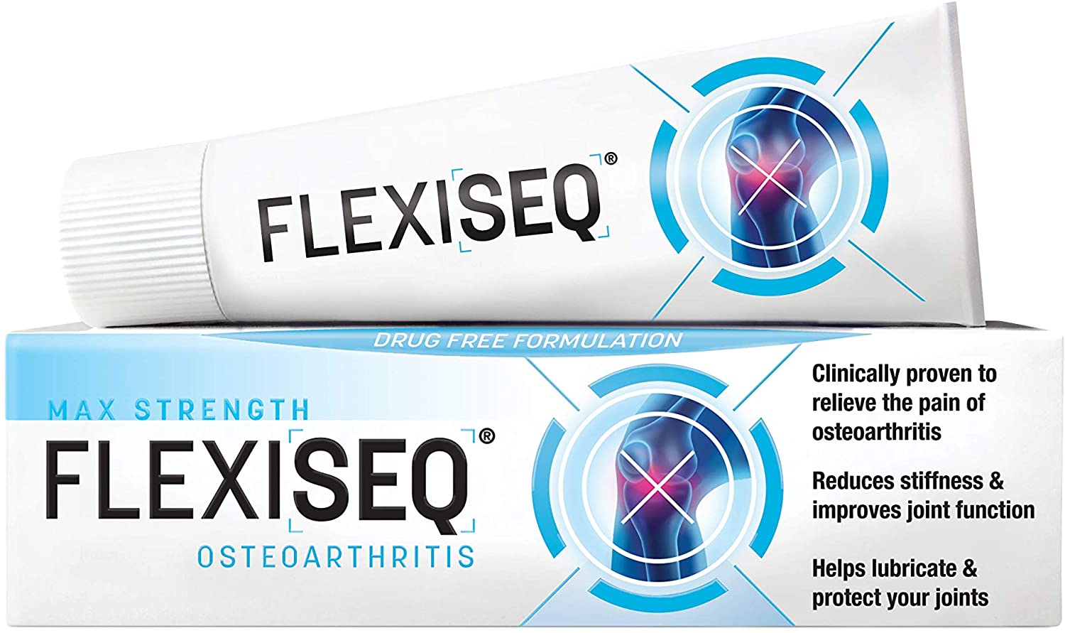 Flexiseq Osteoarthritis Gel Max Strength 30g, Osteoarthritis Joint Pain Relief Gel, Drug-Free Treatment for Joints Including Knees, Hands, Feet & Hip