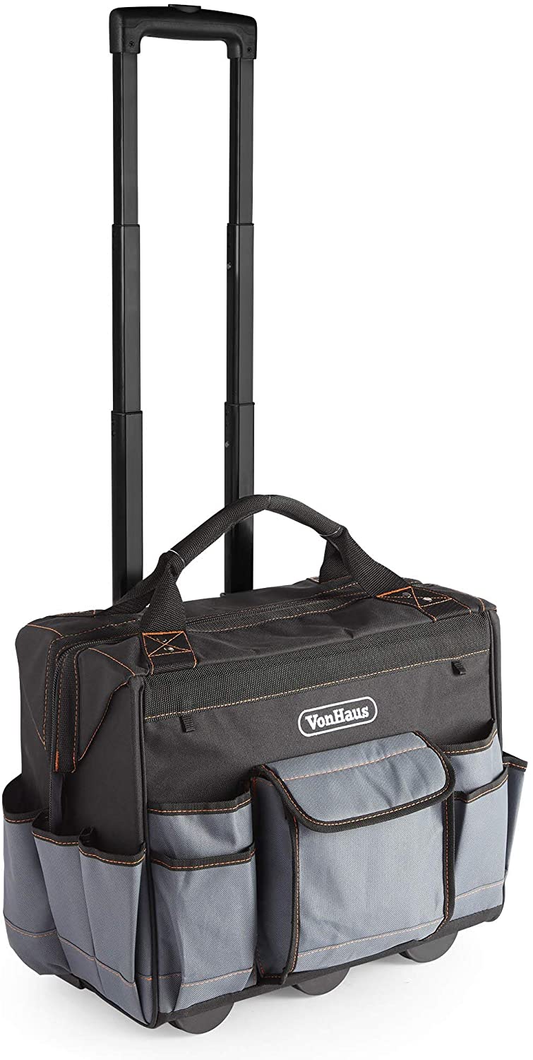 VonHaus Rolling Tool Bag with Wheels
