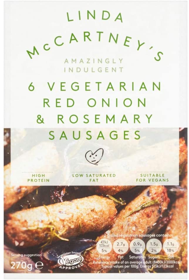 Linda McCartney’s 6 Vegetarian Red Onion & Rosemary Sausages